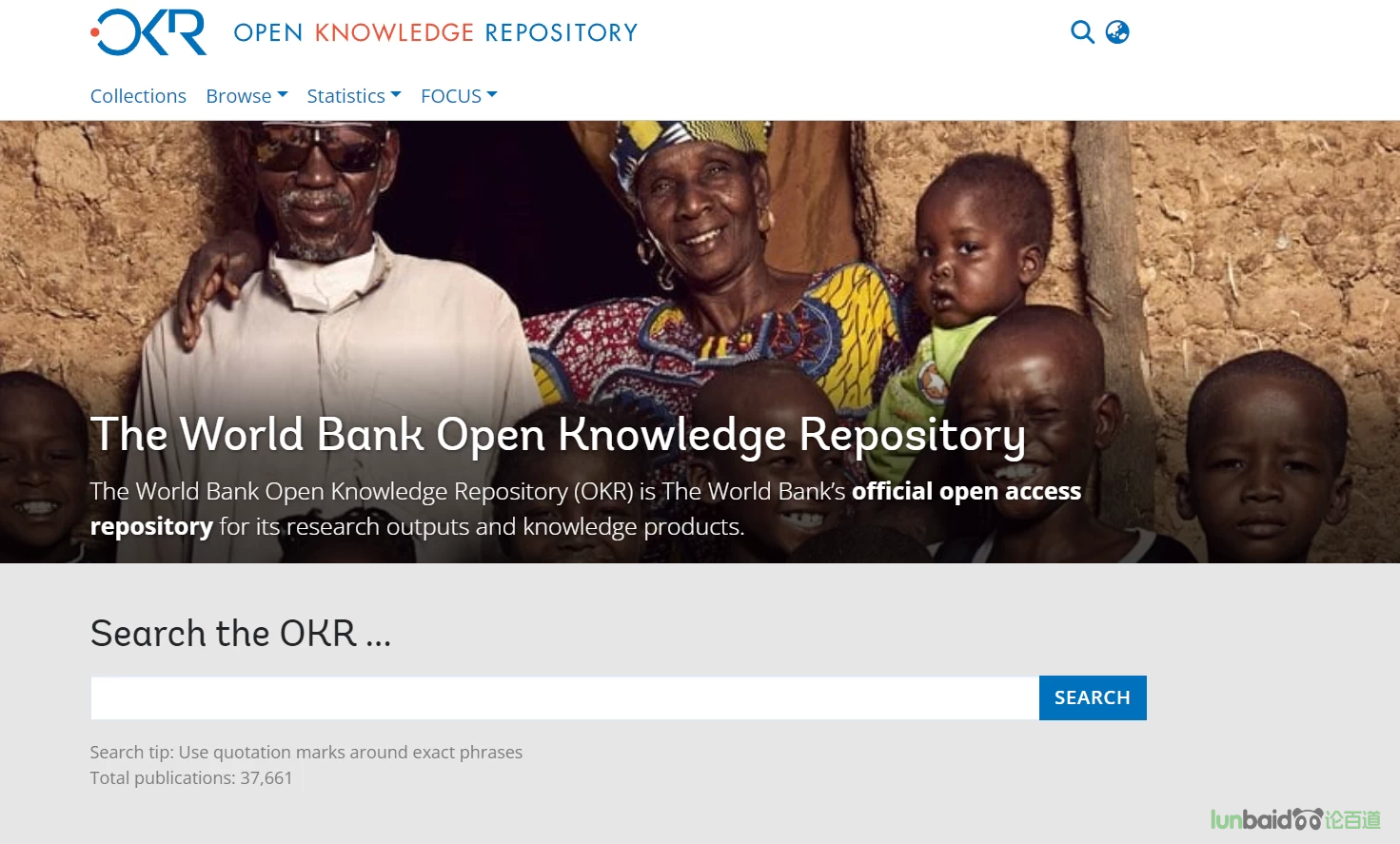 世界银行官方开放数据库 - Open Knowledge Repository (OKR)